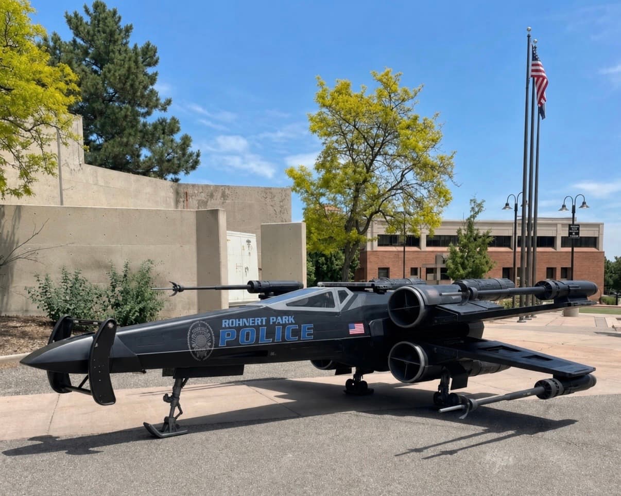 Fighter jet display in Rohnert Park