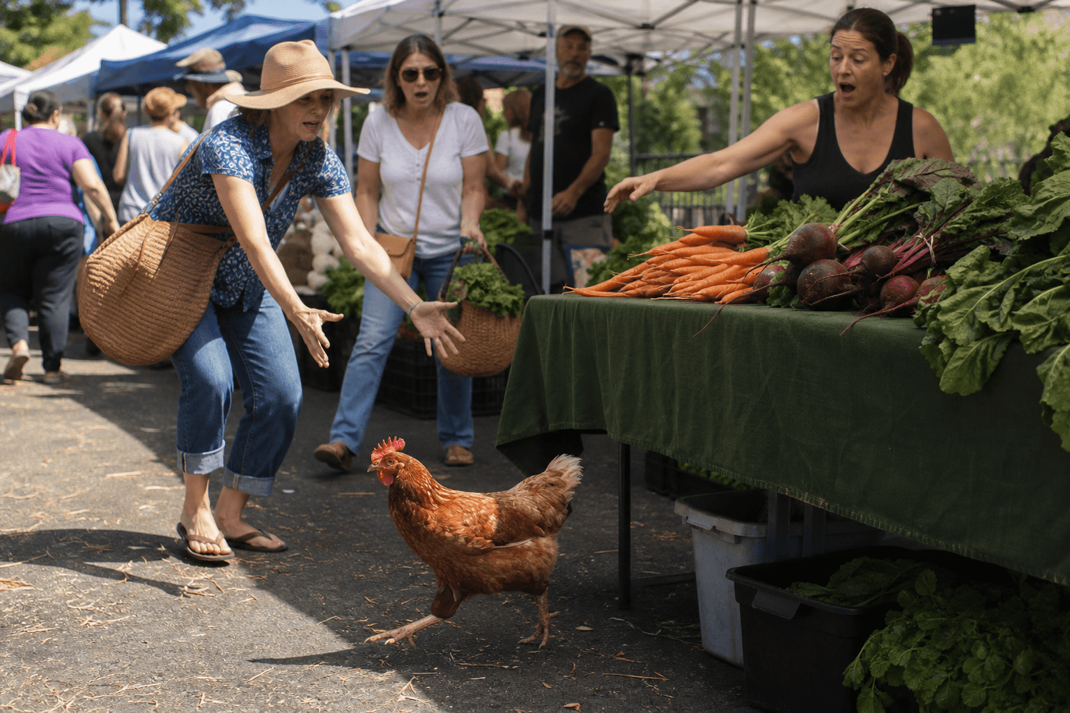 Farmers market scene in Sebastopol